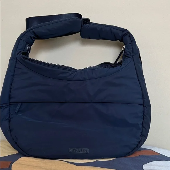 Athleta All About Medium Crossbody Hobo Bag Navy - Picture 1 of 6